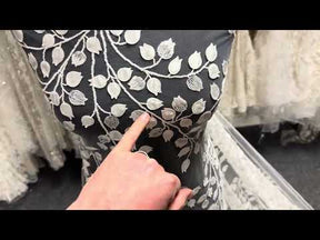 Elfenbeinfarbene 3D-Stickspitze - EB5034