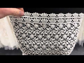 Elfenbeinfarbene Guipure-Spitze - Natur