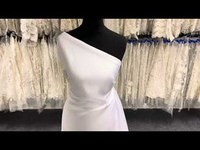Weißer Duchess-Satin aus Polyester – Supreme