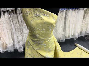 Zitronengelber Jacquard-Brokat - Calamity