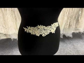 Champagne Corded Lace Applique - Engagement