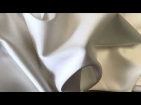 Elfenbeinfarbener Polyester-Stretch-Satin (142 cm/56 Zoll) – Makronen
