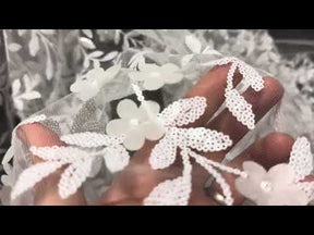 Elfenbeinfarbene 3D-Stickspitze – Finch (CF Florence)