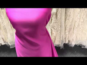 Kirschroter Polyestersatin – majestätisch