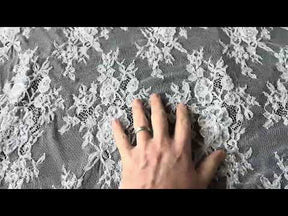 Elfenbeinfarbene handbestickte Raschel-Spitze – Jonelle