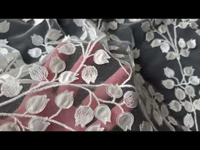 Elfenbeinfarbene 3D-Stickspitze - EB5034