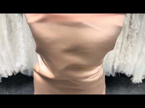 Pfirsichfarbener Polyestersatin – Classique (CF)