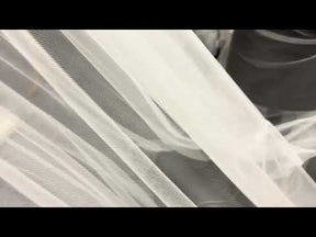 Elfenbeinfarbener Seidentüll - TU0068