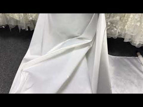 Weißer Seidenmischungs-Organza-Taft - P607