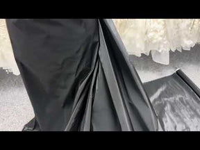 Schwarz Polyestertaft - P599
