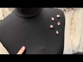 Hellrosa lasergeschnittene Blumen - M11 (Beutel mit 144 Stück)