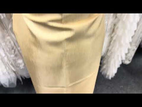 Zitronengelbes Dupion mit Polyester-Satin-Rückseite – Klarheit (P967)