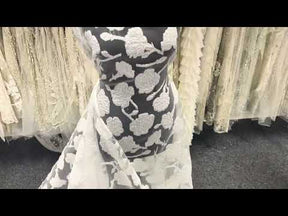 Elfenbeinfarbener Jacquard Coupe Filé - Sunny