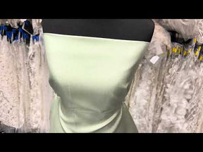 Mintfarbenes Dupion mit Polyester-Satin-Rückseite – Klarheit (P967)