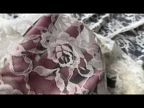 Elfenbeinfarbene Raschel-Stretchspitze – Matina