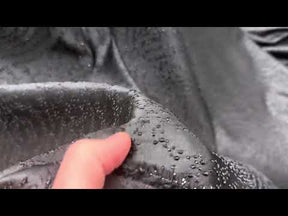 Schwarzer Jacquard-Stoff mit Punkten – Glee