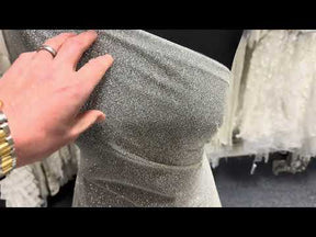 Elfenbeinfarbener Glitzertüll - Gruß