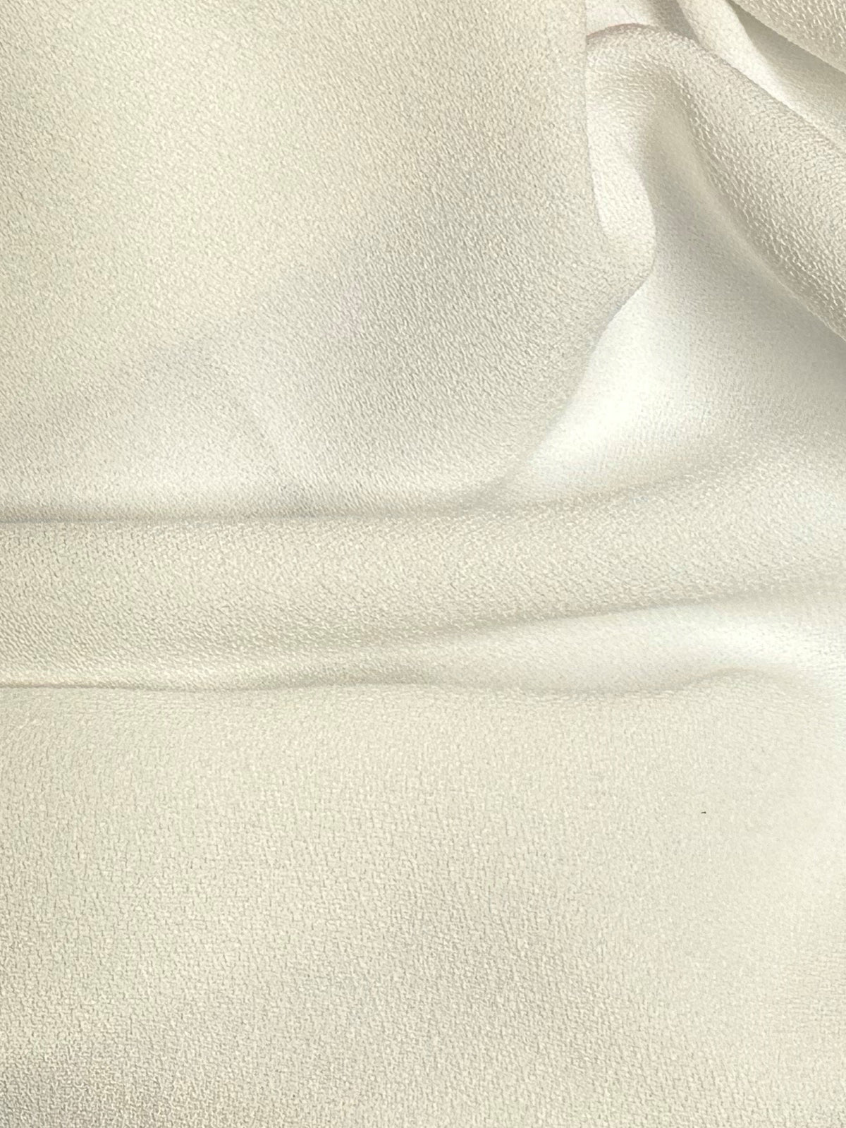 Elfenbeinfarbener Polyester-Stretch-Krepp – Prowess