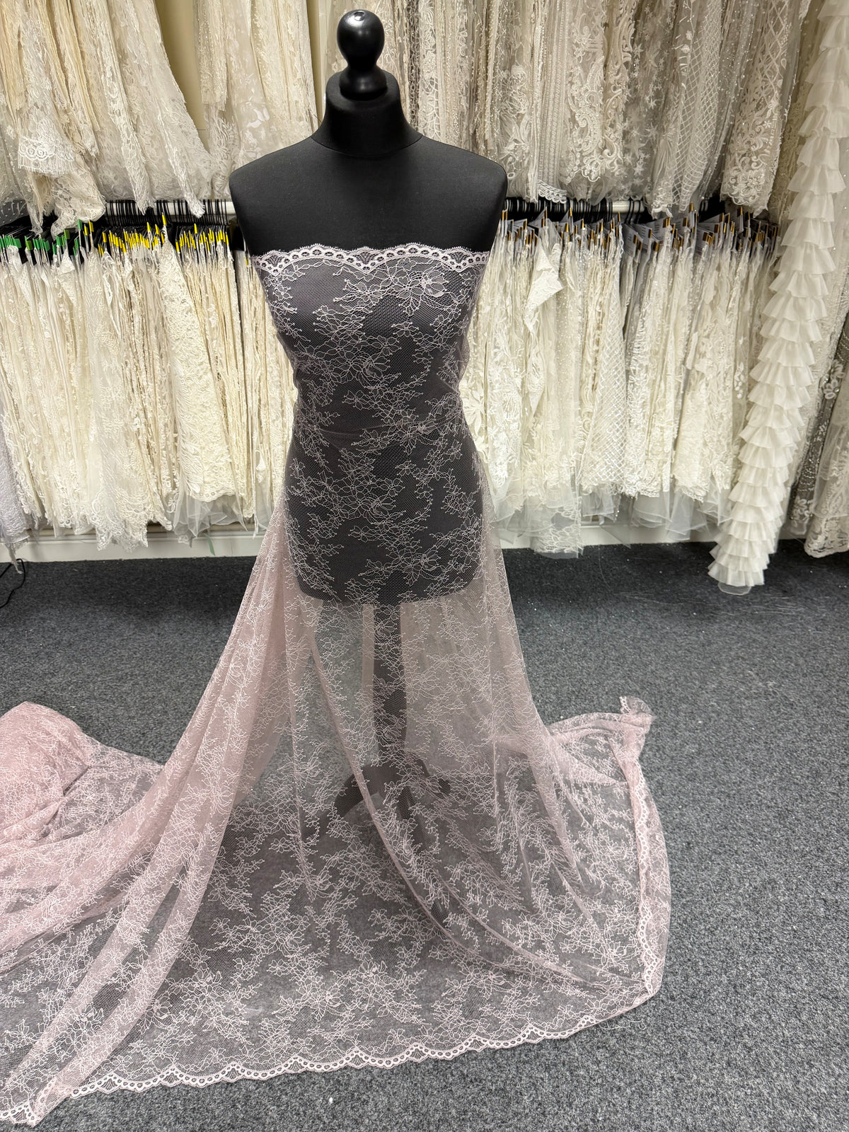 Mulberry Pink Raschel Lace - Rome