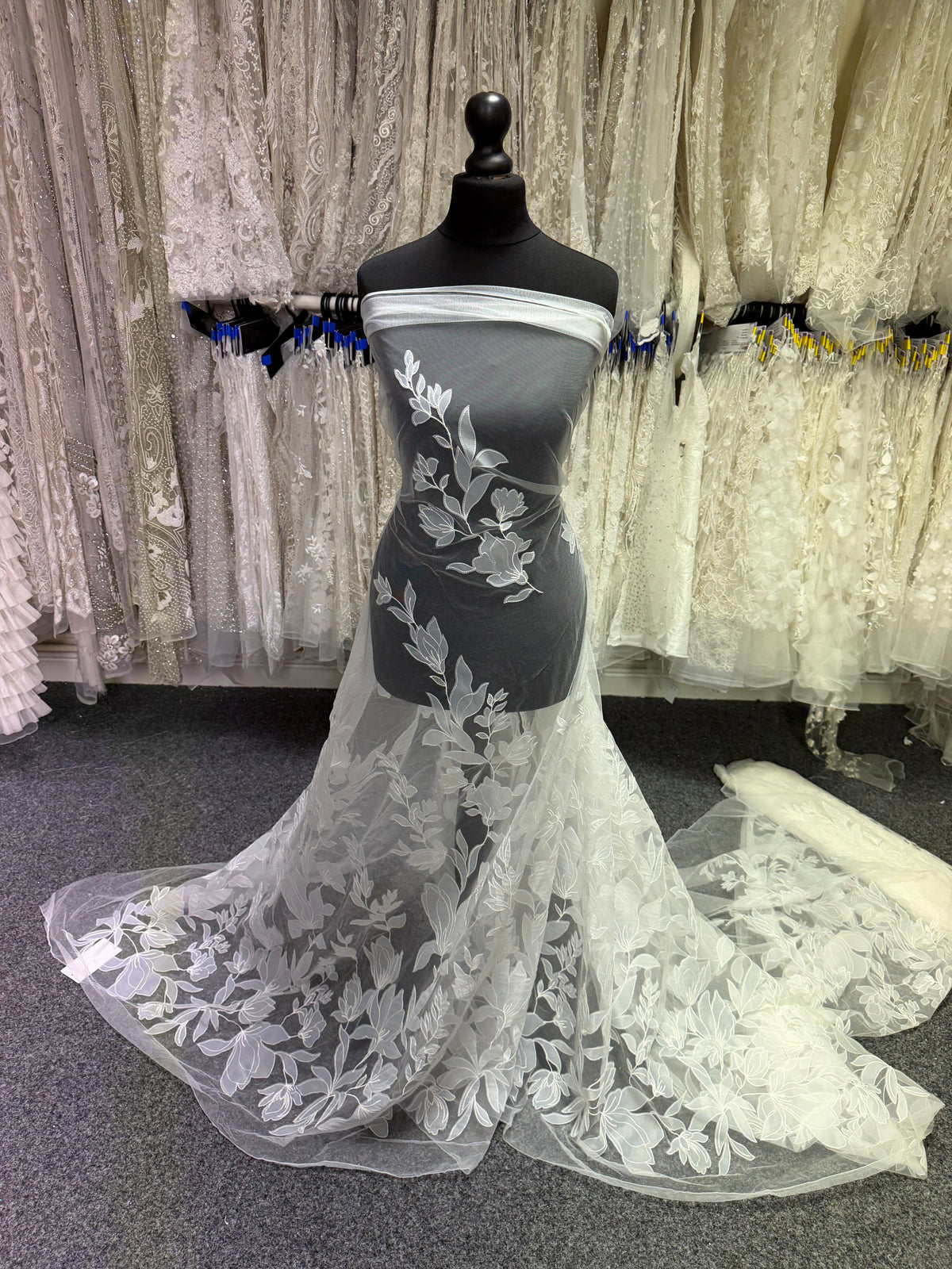 Ivory Embroidered Lace - Santana