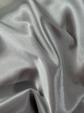 Silberner Polyester-Stretch-Satin - Empathie
