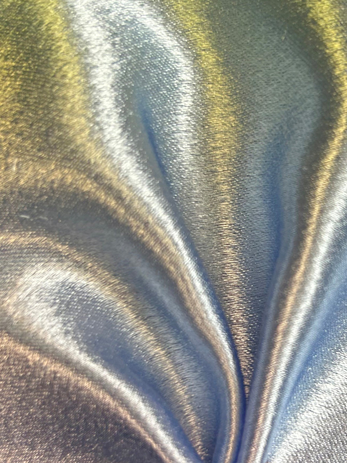 Himmelblauer Satin mit Rückseite aus Polyester-Krepp – Desire