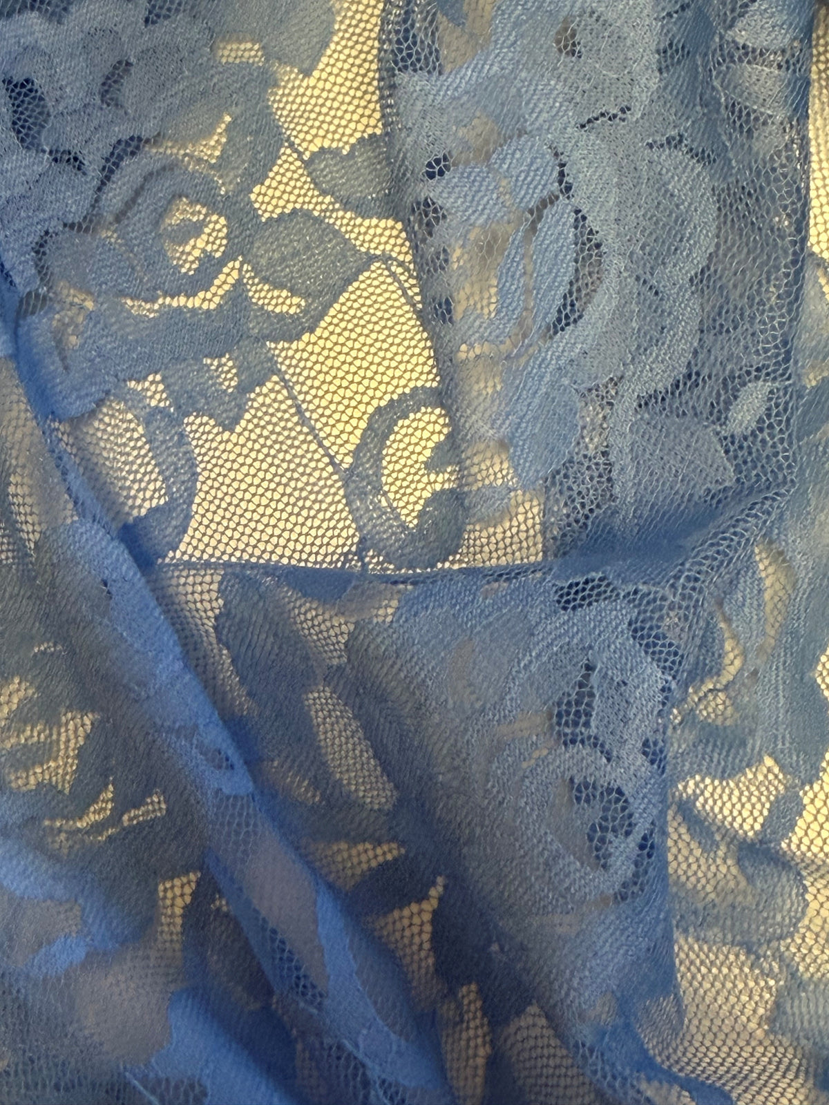 Sky Blue Raschel Stretch Lace – Matina