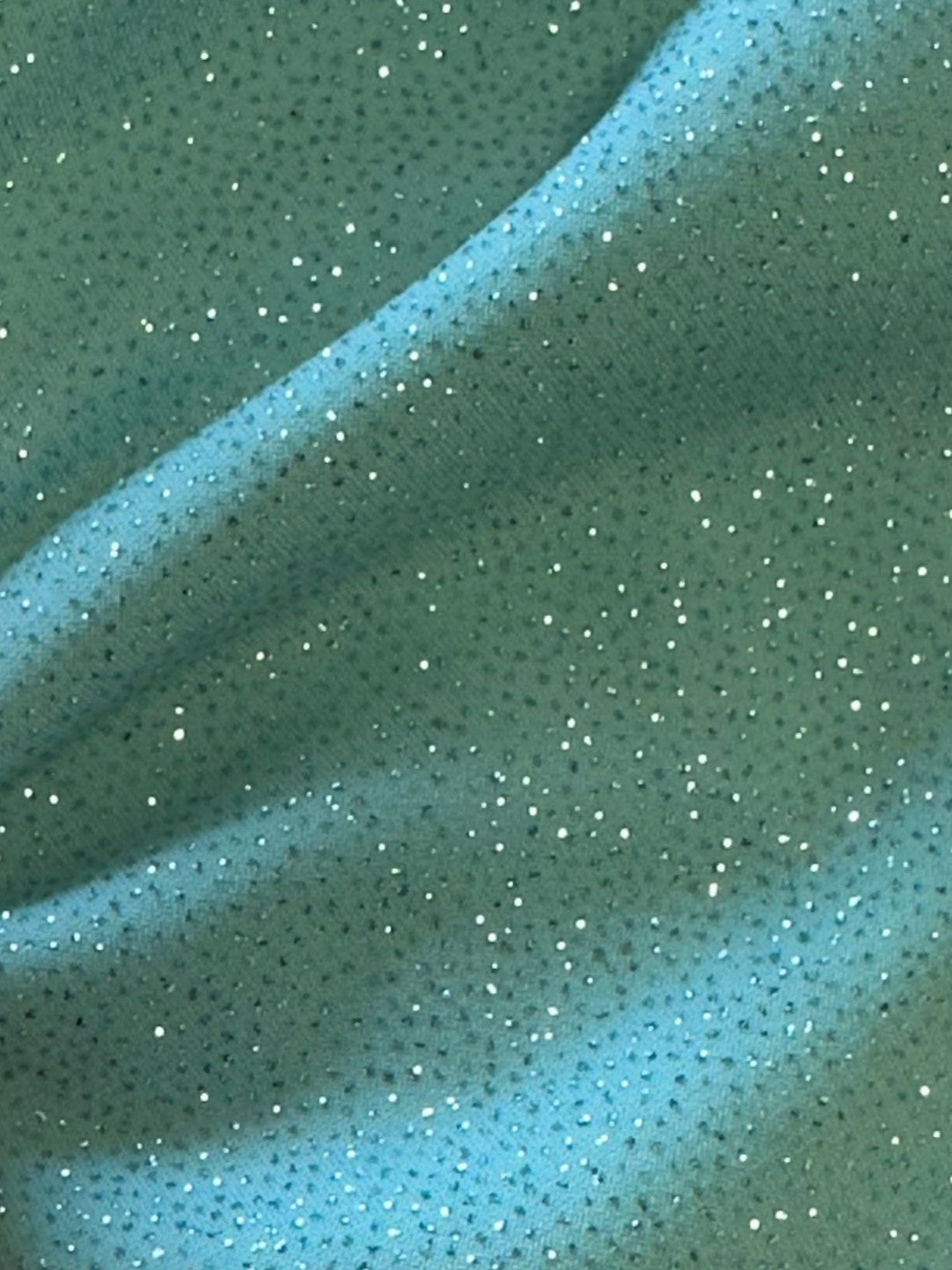 Himmelblauer Glitzer-Jerseystoff – Dazzle