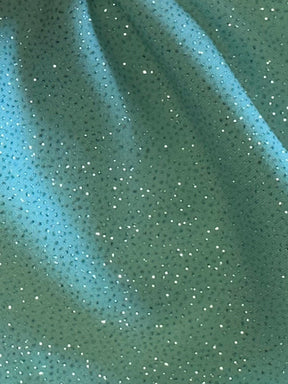 Himmelblauer Glitzer-Jerseystoff – Dazzle