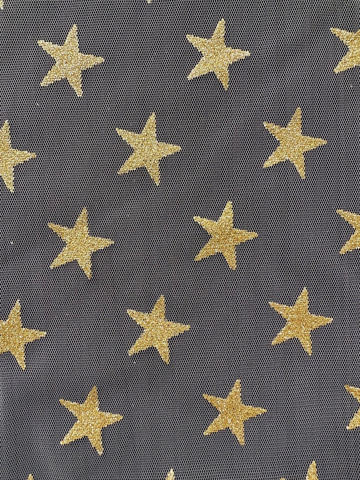 Goldstern-Tüll - Pailletten
