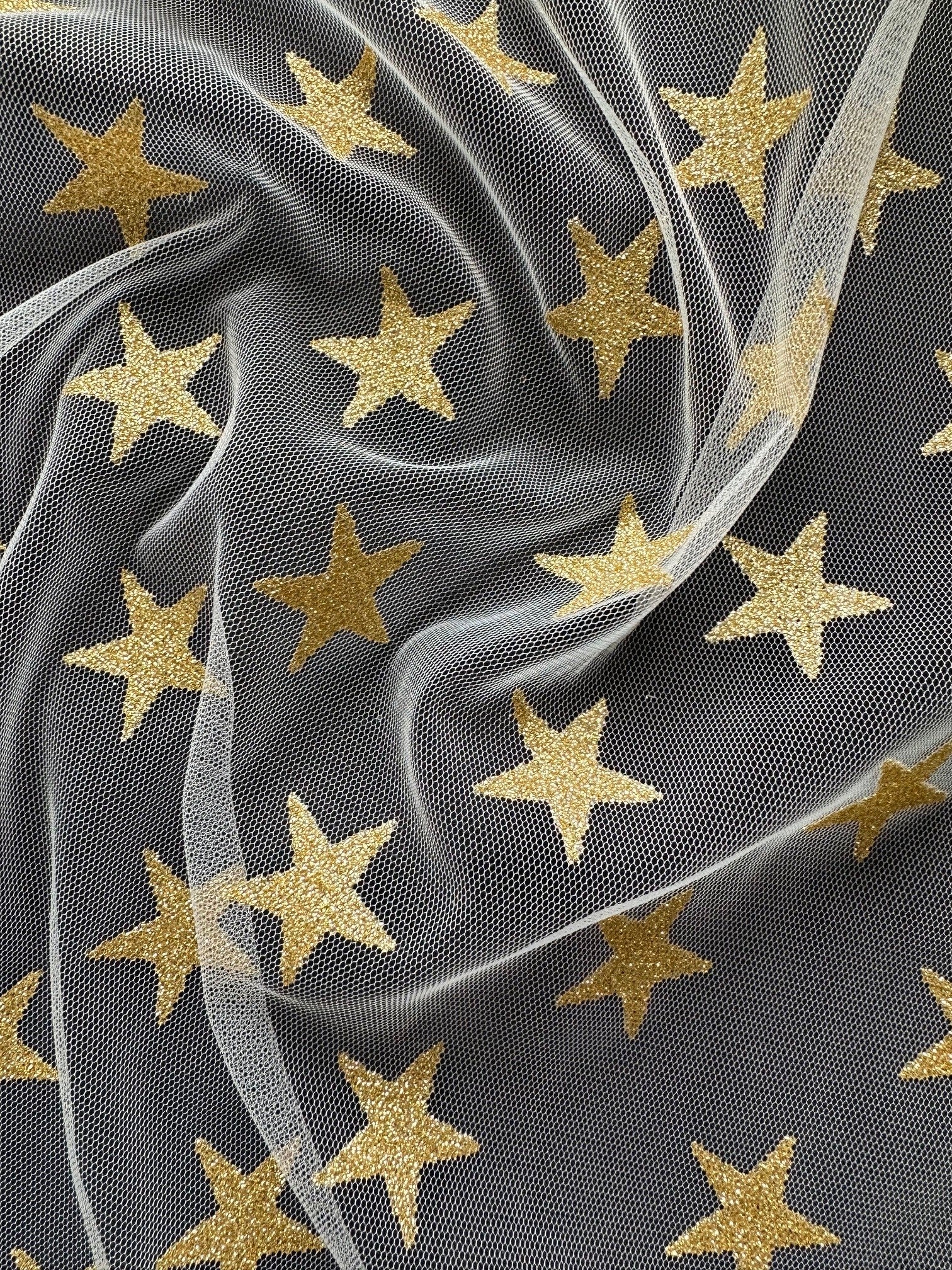 Goldstern-Tüll - Pailletten