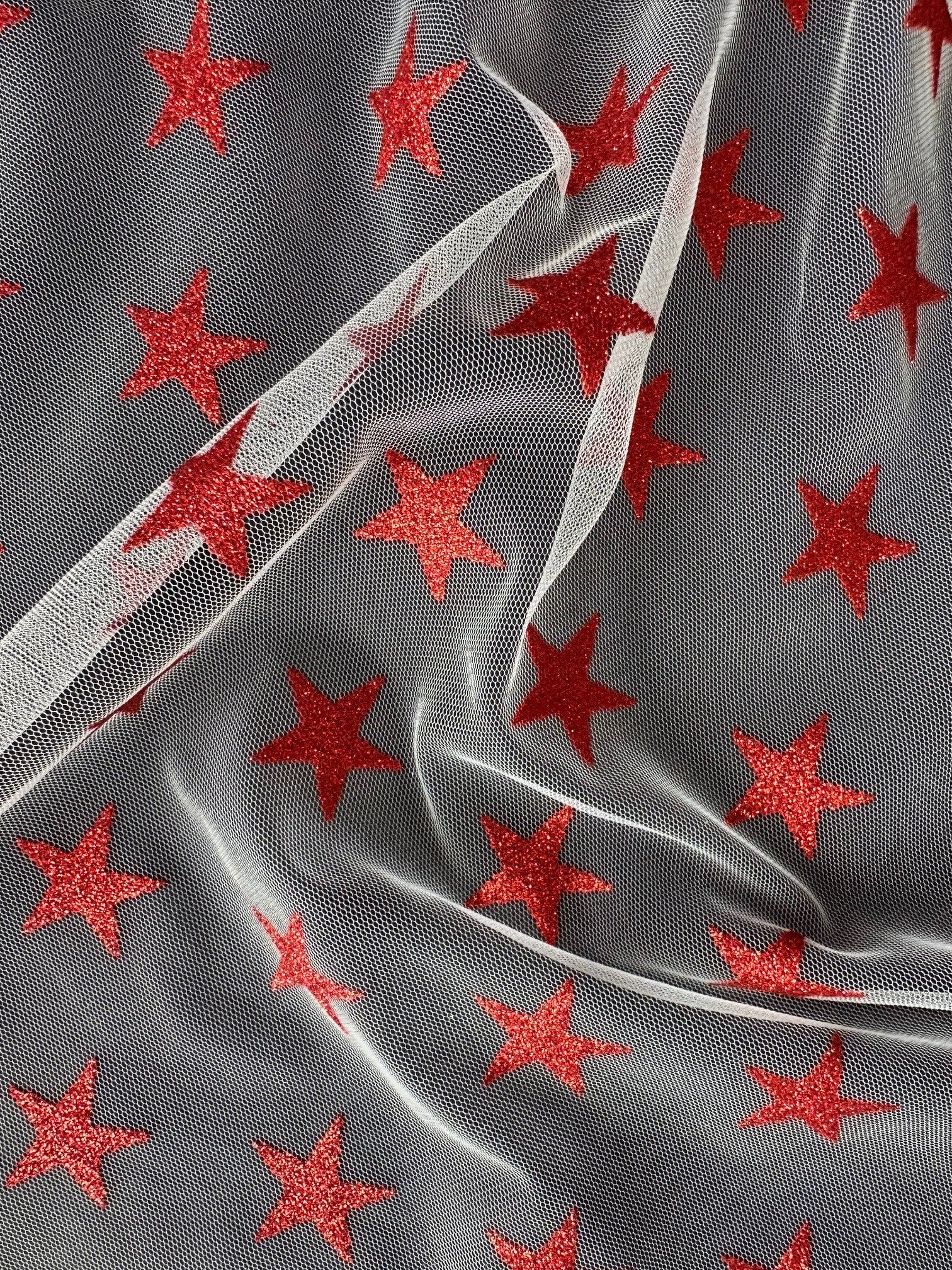 Roter Sterntüll - Pailletten