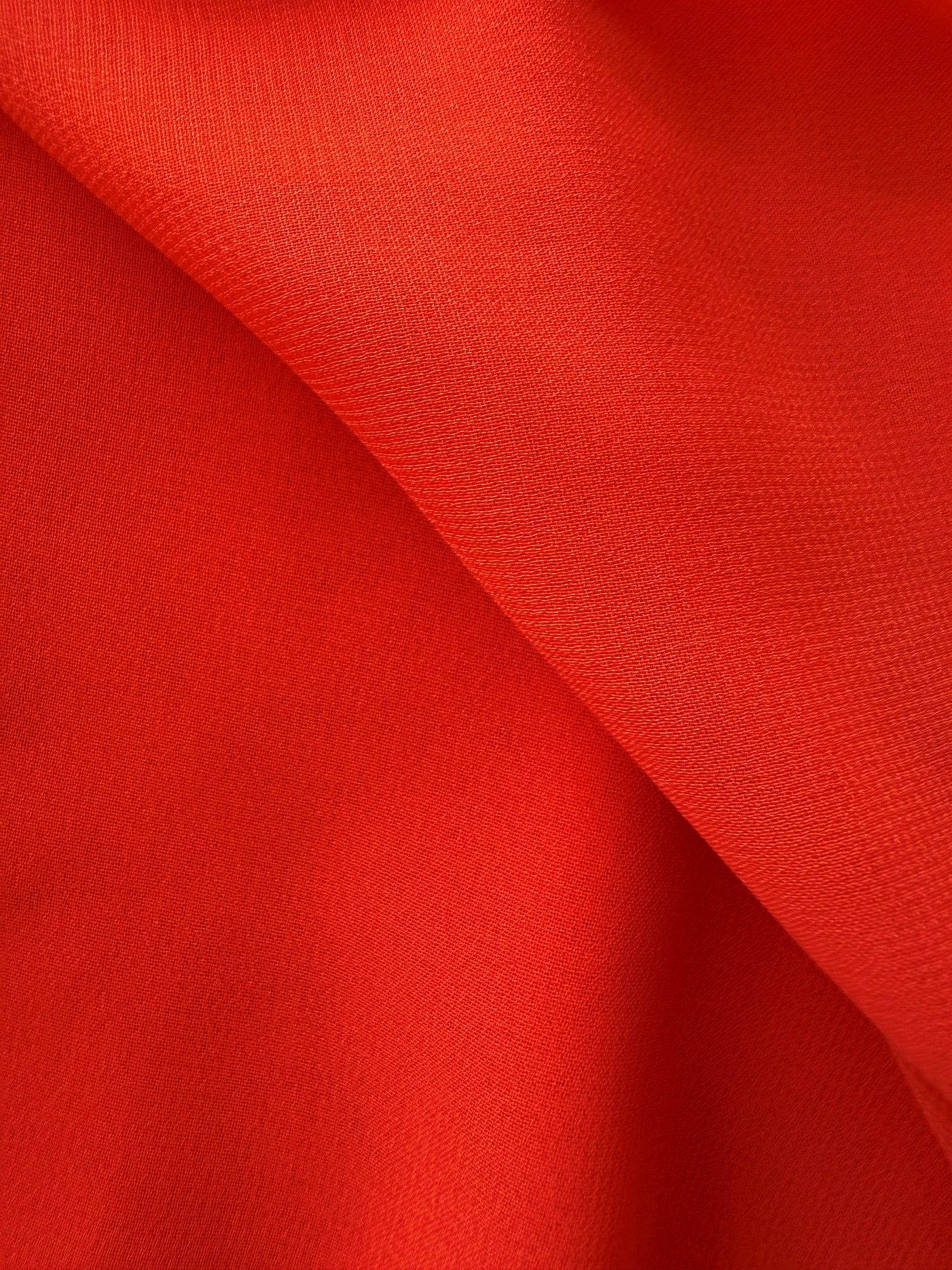 Tomatenroter Polyester-Chiffon - Benevolenz
