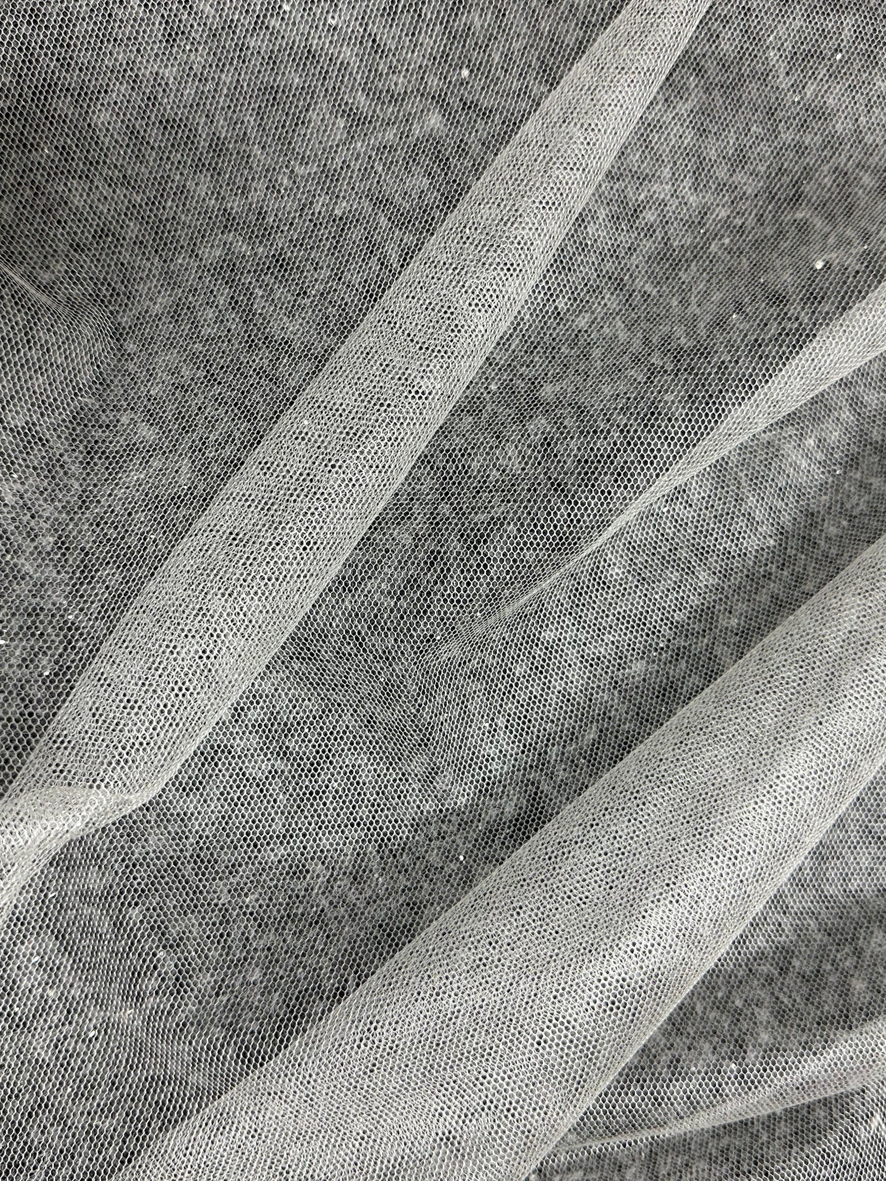 Elfenbeinfarbener Seidentüll - TU0067