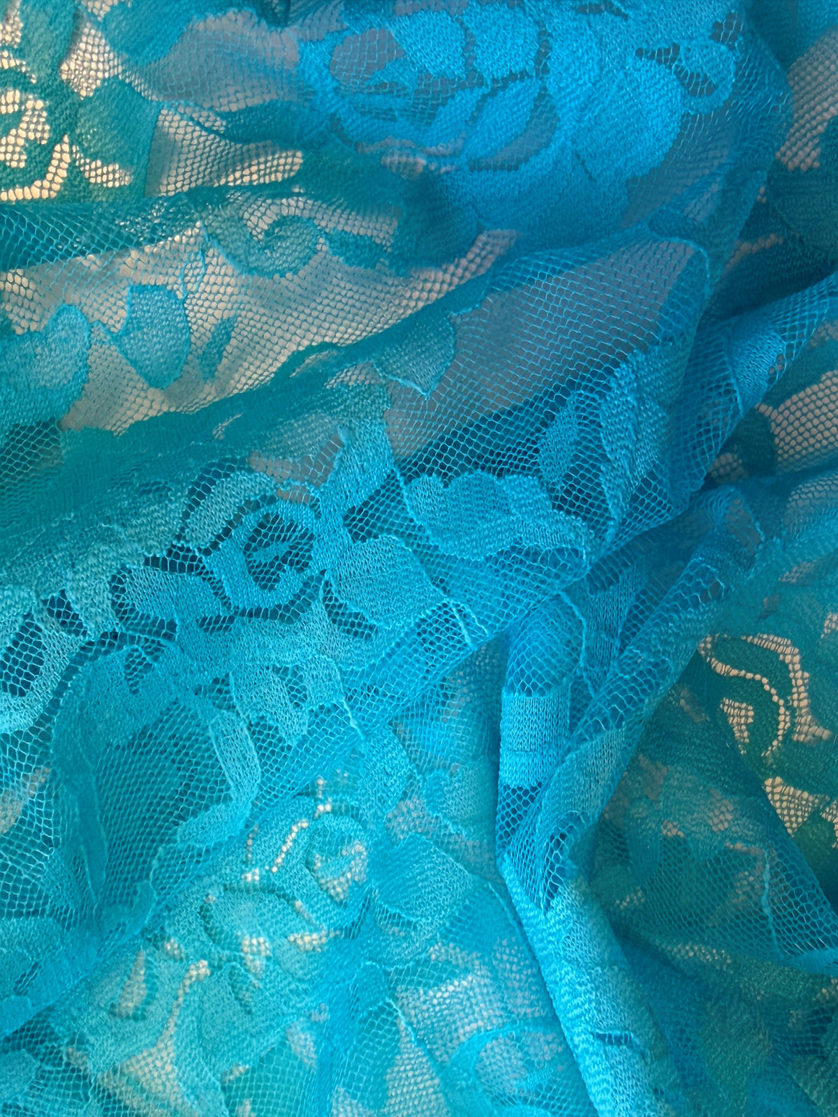 Turquoise Raschel Stretch Lace – Matina