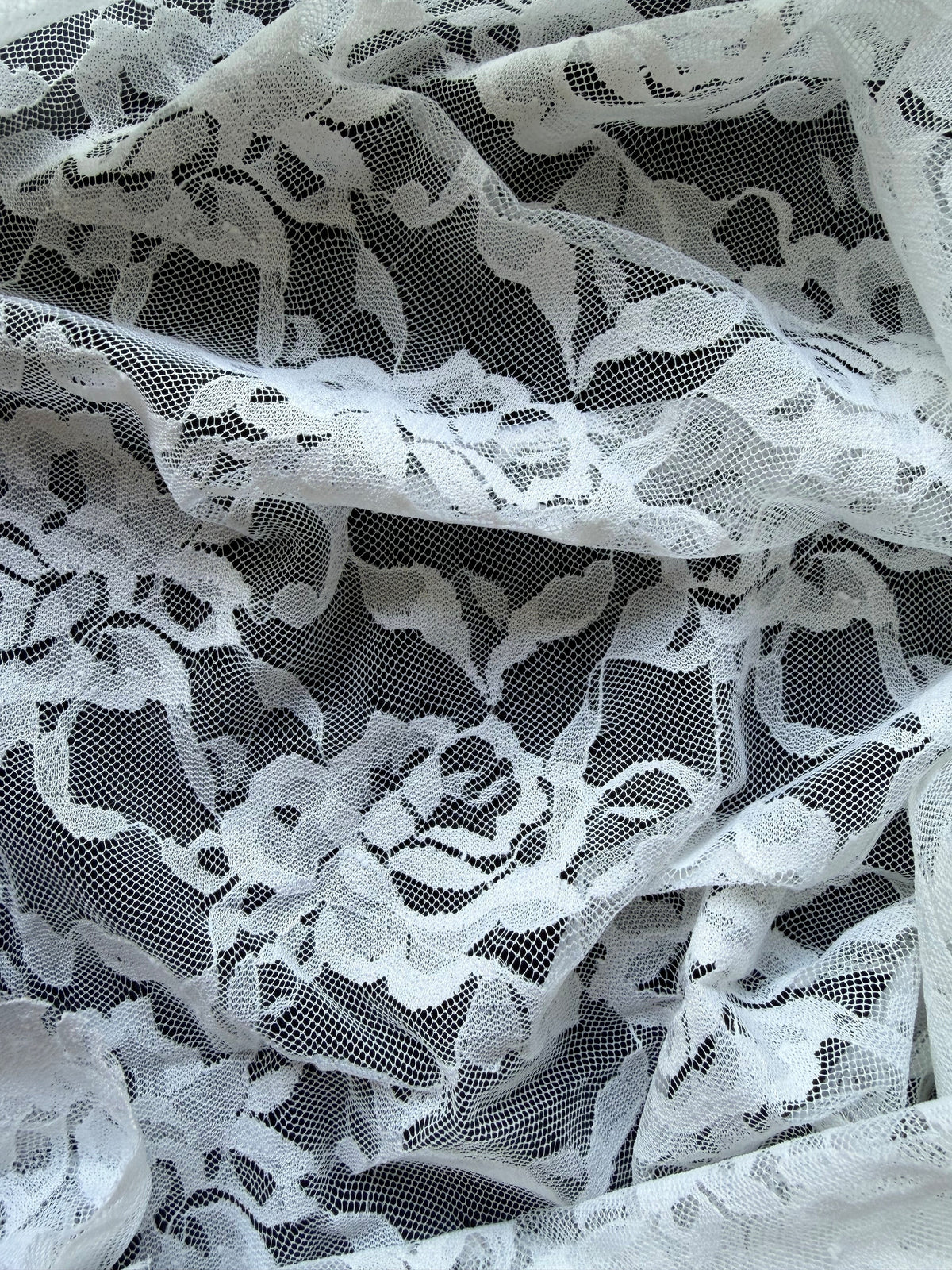 Weiße Raschel-Stretchspitze – Matina