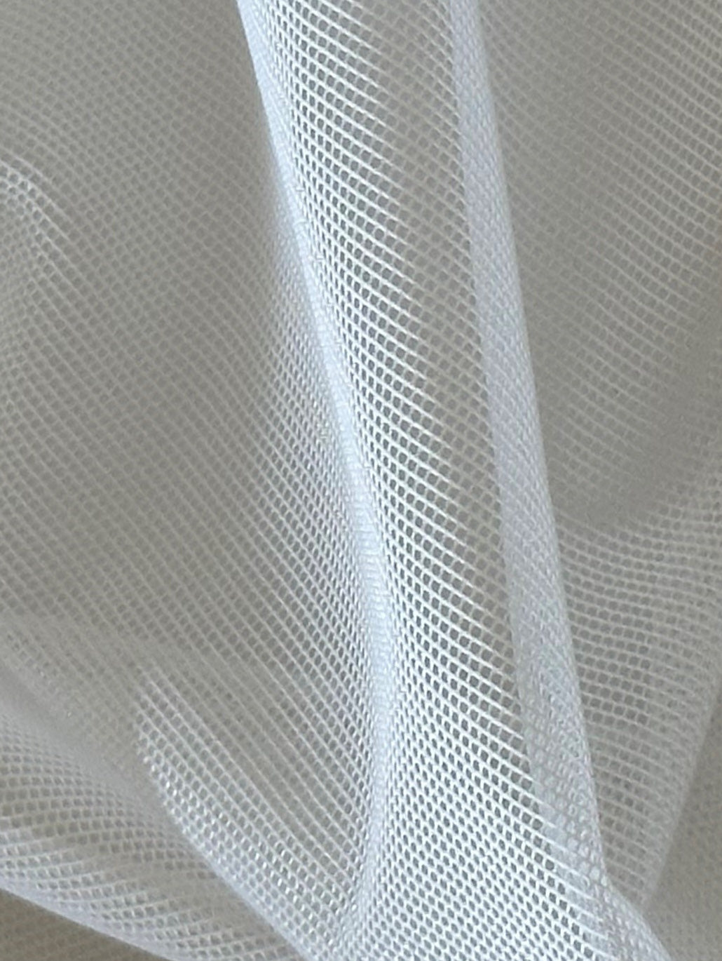 White Illusion Stretch Tulle  - Drum
