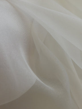 Elfenbeinfarbener Polyester-Organza (150 cm/59 Zoll) – Foxtrott