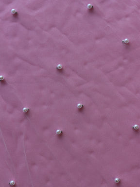 Elfenbeinfarbener, mit Perlen verzierter Tüll – Decadence