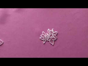 Elfenbein bestickte Blume – Protea (Beutel mit 10 Stück)