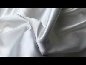 Elfenbeinfarbener Polyester-Satin – Glanz