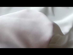 Elfenbeinfarbener Öko-Polyester-Krepp (140 cm/56 Zoll) – Weiß