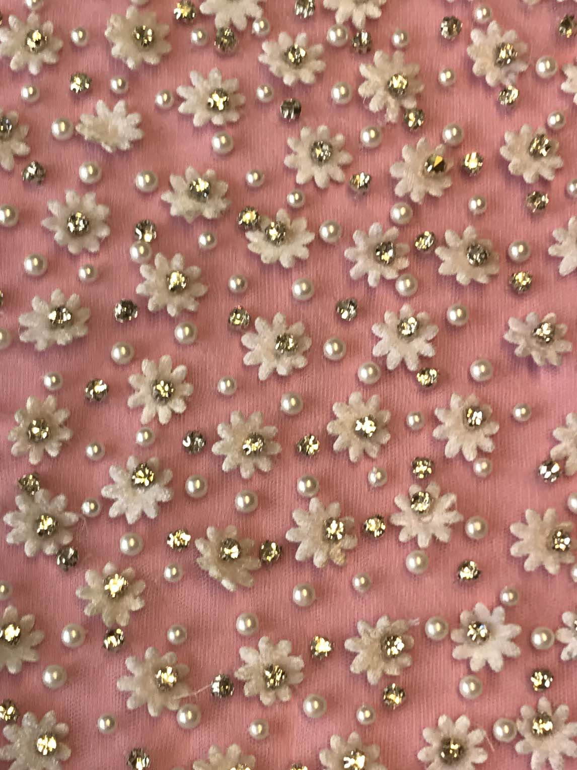 Elfenbeinfarbene Blumenspitze – Chanel