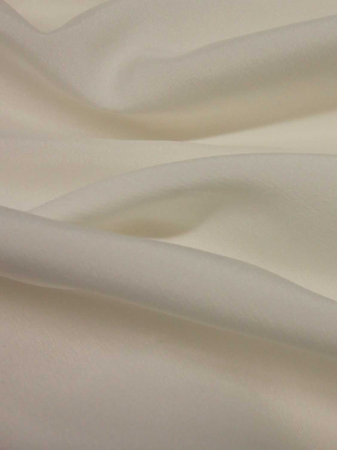 Elfenbeinfarbener weicher Polyester-Satin-Stoff (150 cm/60 Zoll) – Kiss