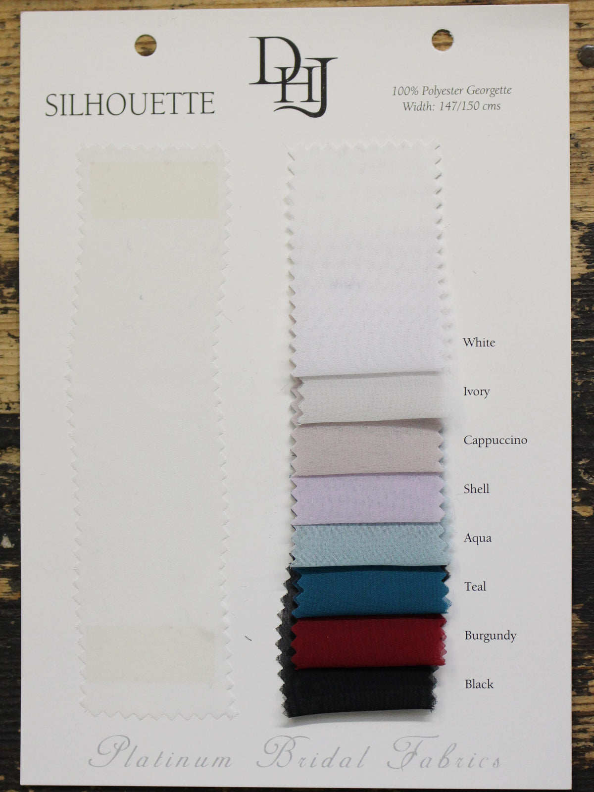 Musterkarte aus Polyester-Georgette – Silhouette